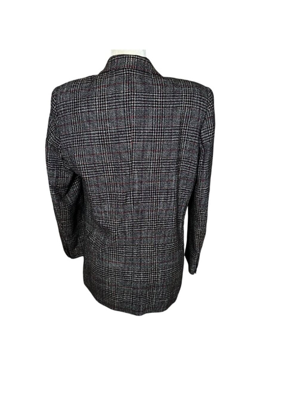 Vintage 80s En Avance Glen Plaid Skirt Suit Double Breasted Tweed Size 11/12 - Picture 4 of 8